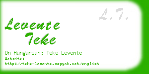 levente teke business card